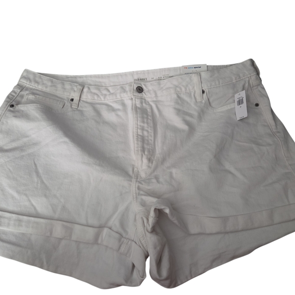 Old Navy Pants - Old Navy White Women's Cuffed Denim Shorts